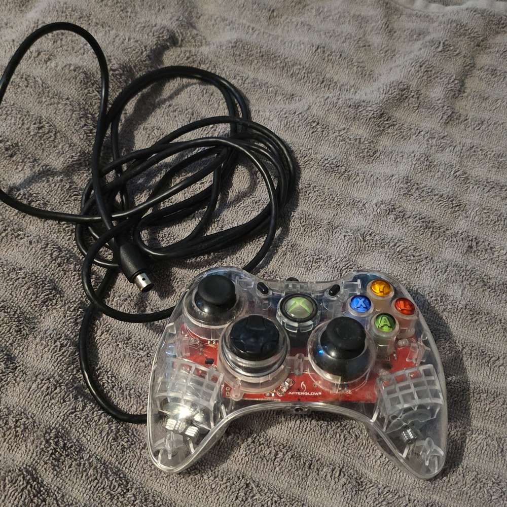 PDP Afterglow AX.1 Xbox 360 Controller Wired Clear Transparent PL-3602 PCB PC